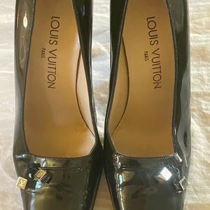 Authentic Louis Vuitton Black Patent Leather Shoes